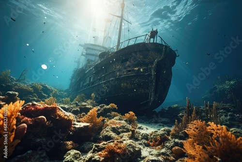 ancient shipwrecks and historical relics  photo