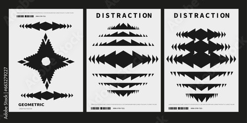 strange shape illustration of a set of banners