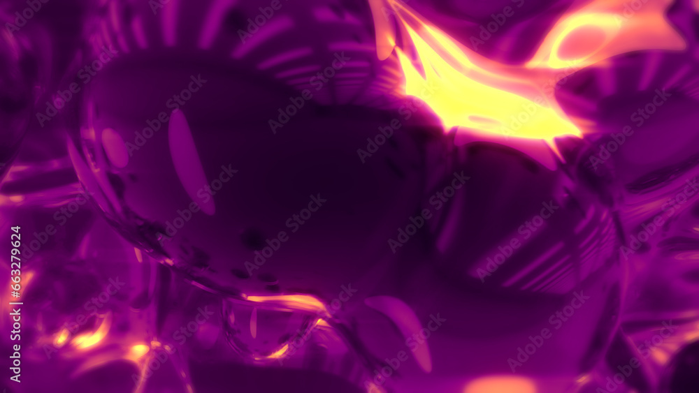 purple and orange shining disco dance dense gentle meta objects - abstract 3D rendering purple and orange shining disco dance dense gentle meta objects - abstract 3D rendering