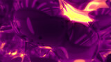 purple and orange shining disco dance dense gentle meta objects - abstract 3D rendering