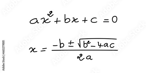 Quadratic equation in standard form and quadratic formula in elementary algebra. Mathematics resources for teachers and students.