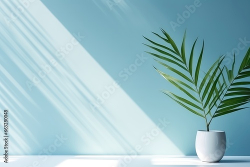 A Plant In A White Vase