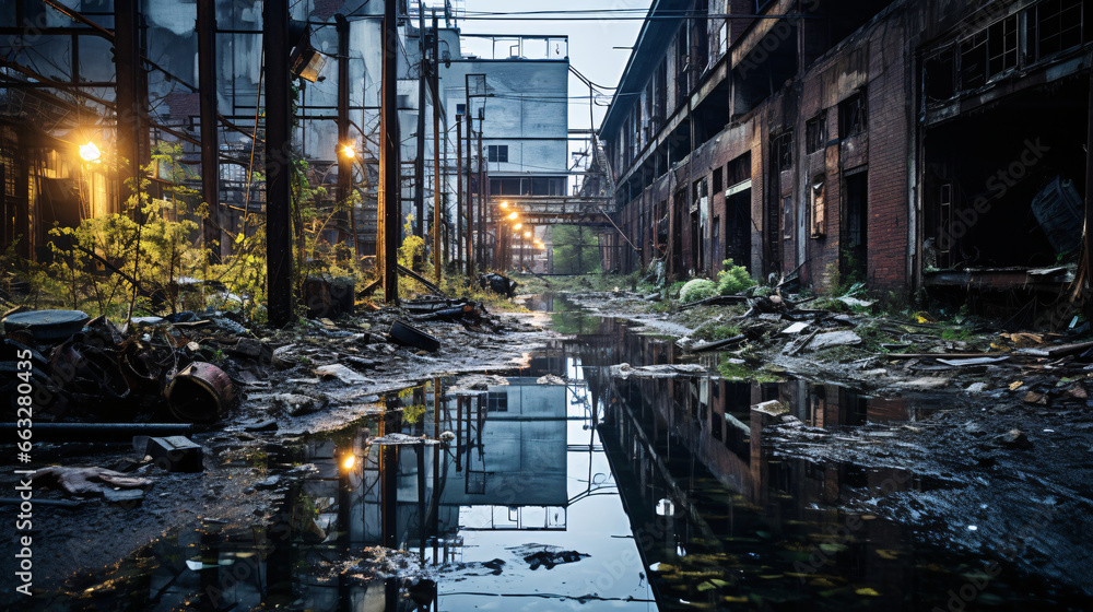 abandoned factory building abandoned factory building