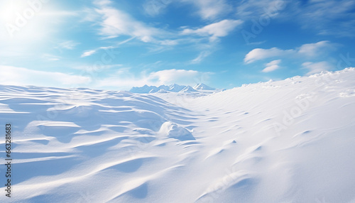 blue sky and snow background
