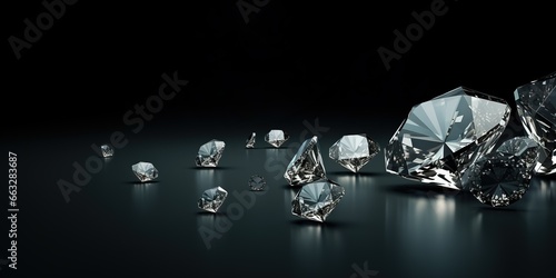 luxury diamond on black background