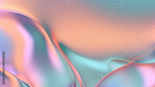 Abstract matte Glass translucent Pastels Vibrant Background, wallpaper iridescent neon holographic gradient. Design visual element for banner, header, poster, cover, soft pop (ID: 663284080)