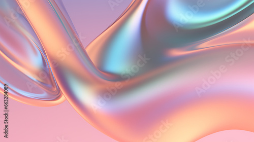 Wave matte Glass translucent Pastels Vibrant Background, abstract wallpaper iridescent neon holographic gradient. Design visual element for banner, header, poster, cover, soft pop (ID: 663284089)