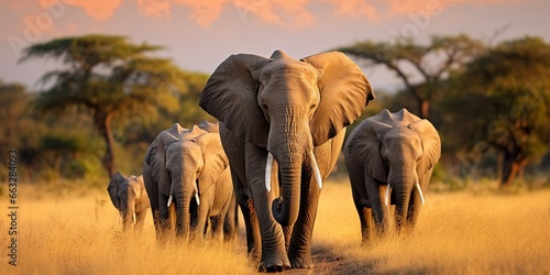 a herd of elephants in the wild © candra