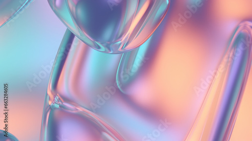 beautiful Matte Glass chrome translucent Pastels Vibrant Background, abstract wallpaper iridescent neon holographic gradient. Design visual element for banner, header, poster, cover, soft pop (ID: 663284605)
