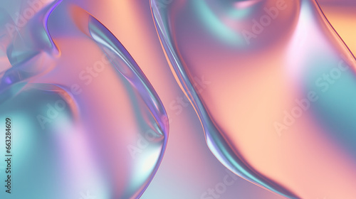 Abstract Glass gradient reflective matte Pastels, Vibrant Background, wallpaper iridescent neon holographic gradient. Design visual element for banner, header, poster, cover, soft pop