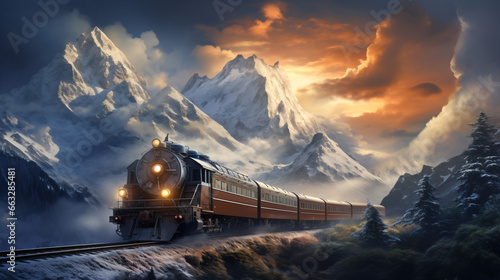 Train mountains