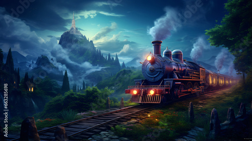 Train on fantasy station