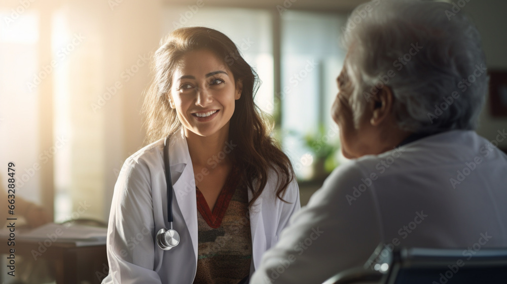 Nurse with senior patient Nurse with senior patient