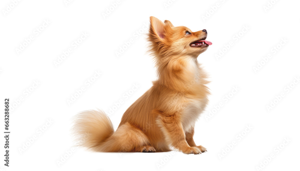 pomeranian dog isolated on transparent background cutout pomeranian dog isolated on transparent background cutout