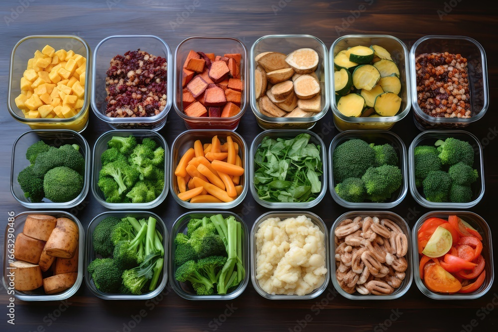 Weekend Meal Prep For Weight Loss, Emphasizing Portion Control And Homemade Workout Food Weekend Meal Prep For Weight Loss, Emphasizing Portion Control And Homemade Workout Food