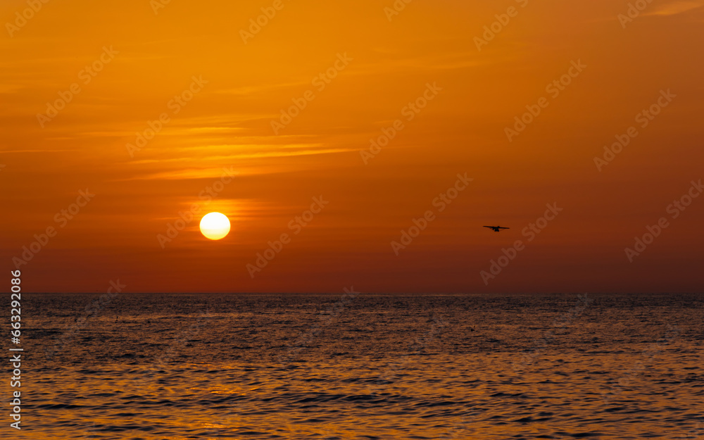 sunset over the sea