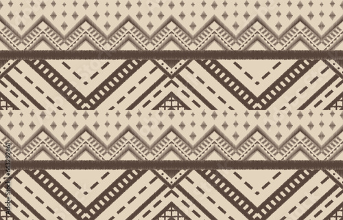 Ethnic abstract ikat art. Aztec ornament print. geometric ethnic pattern seamless color oriental. Design for background ,curtain, carpet, wallpaper, clothing, wrapping, Batik, vector illustration.