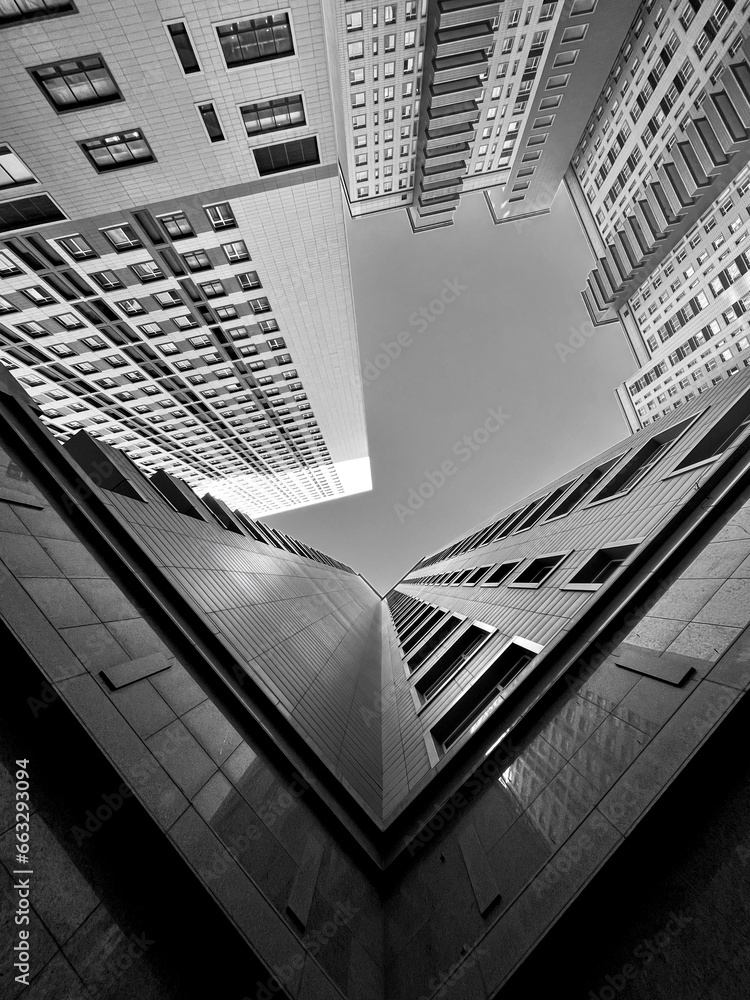 Wide Angle Photographic View of Architecture Captured with an iPhone