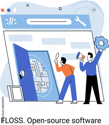 FLOSS open source software. Code of created program open available for viewing modification. Use of already created code to create new versions of programs to correct errors refinement of open program