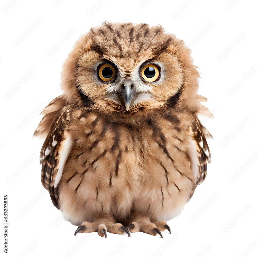 Naklejka premium cute baby owl isolated