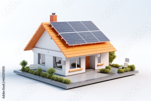  a solar panel with a house  © JH45
