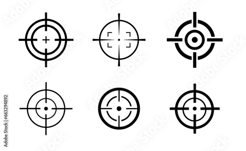Target Vector icon illustration. Set of target icon photo