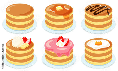 いろいろなパンケーキのセット