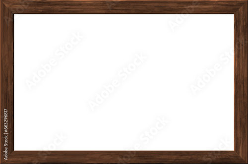 White background in a wooden frame on the wall. © kjolak