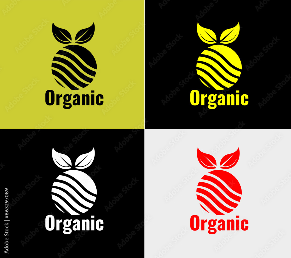 Fruits Company logo, elements color variation abstract icon. Modern logotype, organic template. Fruits Company logo, elements color variation abstract icon. Modern logotype, organic template.