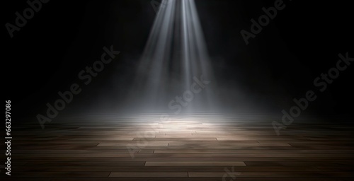 Spotlight on style. Empty stage background to shine. Modern interior design. Showtime elegance. Luxurious concert