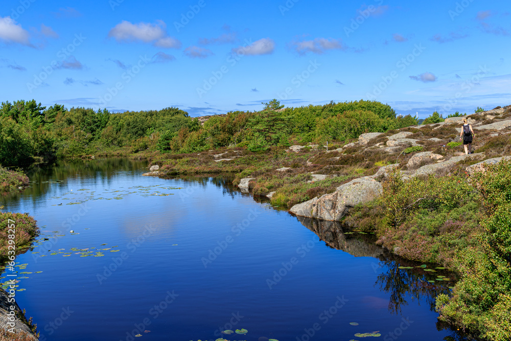 The northern part of the beautiful Soteleden walking trail on Malmön island, Bohuslän, Sweden