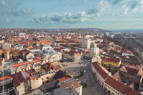 Fotografía Aerial art nouveau historical a breathtaking aerial view of the historic city of