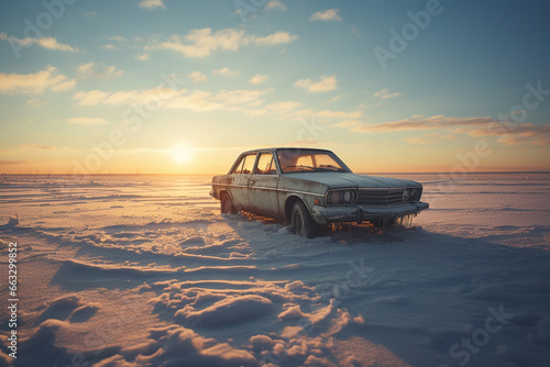car in the snow