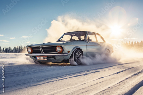 car in the snow