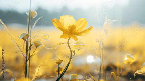 Yellow field flower