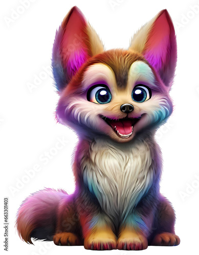 cute puppy cartoon character with happy smile © Ганна Архангельська