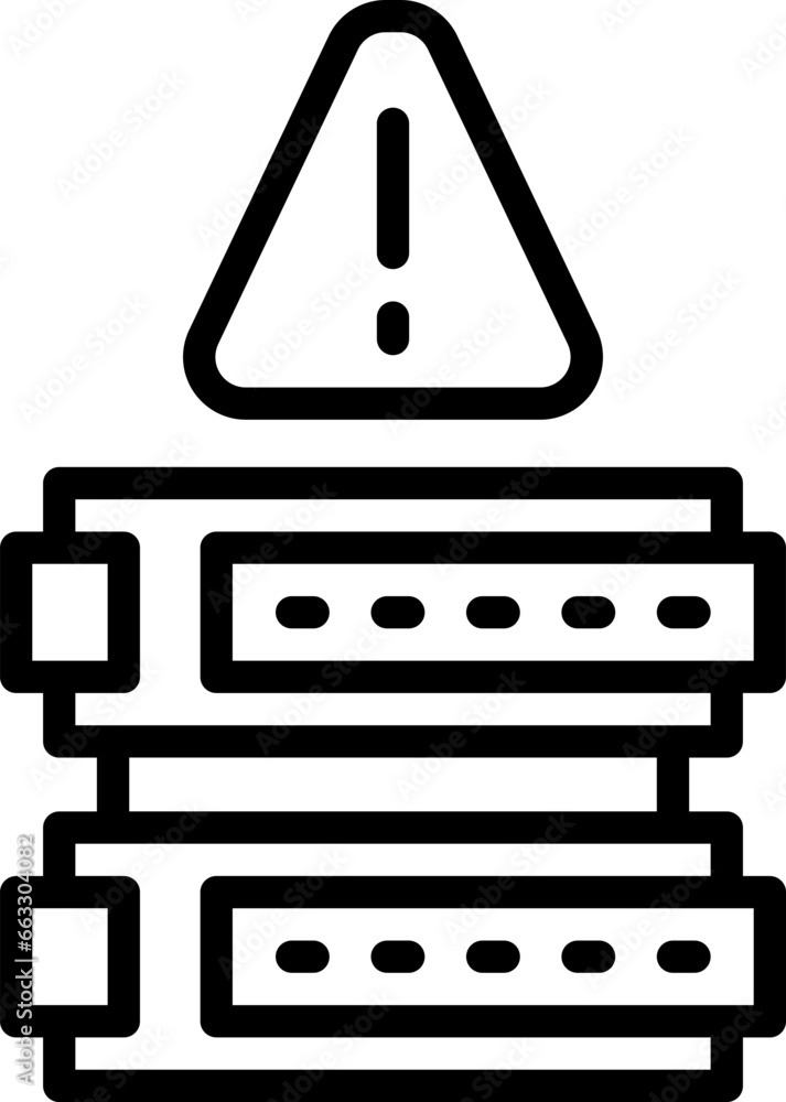 server danger line icon. vector icon for your website, mobile, presentation, and logo design. server danger line icon. vector icon for your website, mobile, presentation, and logo design.