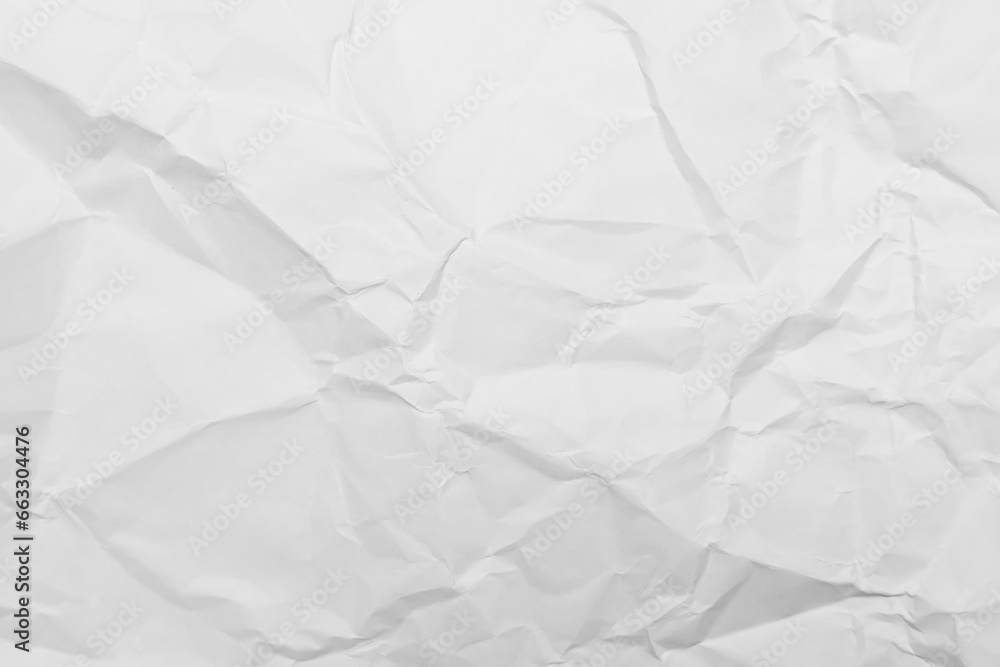 White Paper Texture background. Crumpled white paper abstract shape background with space paper recycle for text - obrazy, fototapety, plakaty 