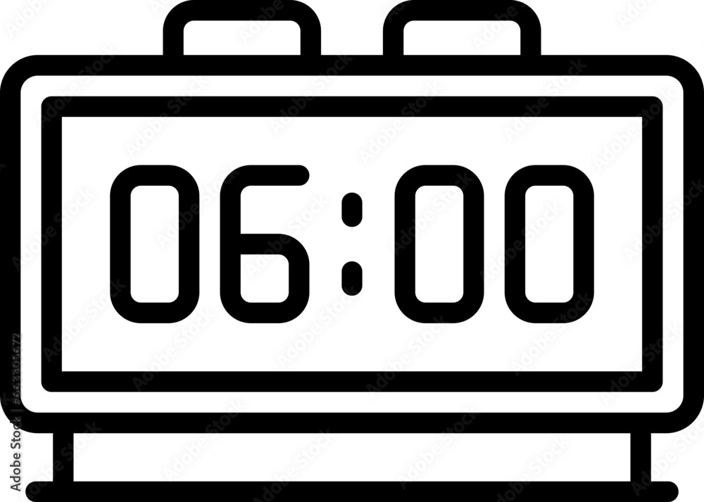 alarm clock line icon. vector icon for your website, mobile, presentation, and logo design.