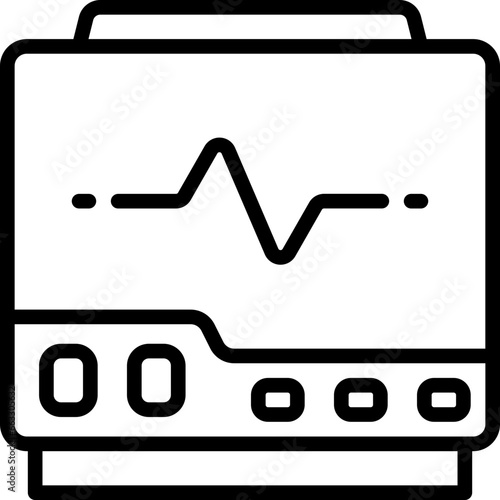 cardiogram line icon. vector icon for your website, mobile, presentation, and logo design.