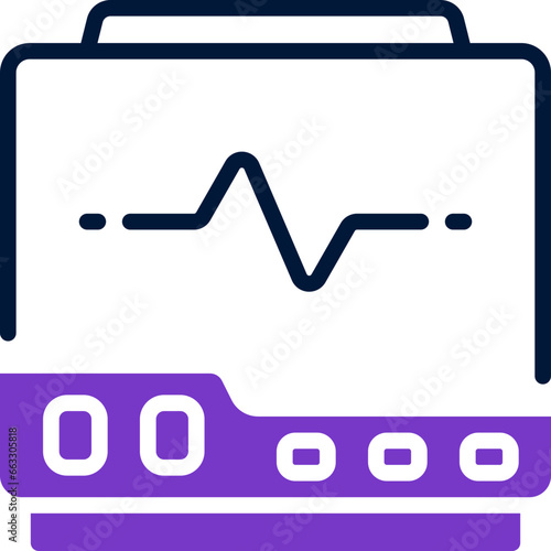 cardiogram dual tone icon. vector icon for your website, mobile, presentation, and logo design.