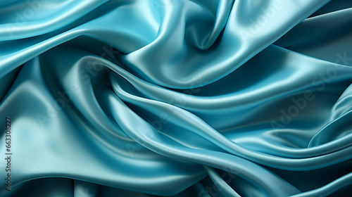 Smooth elegant blue silk or satin luxury cloth