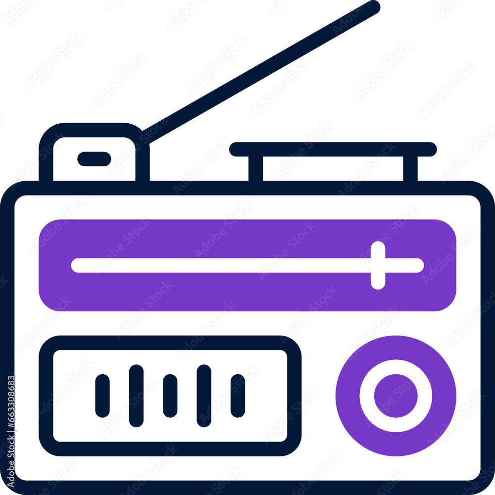 radio dual tone icon. vector icon for your website, mobile, presentation, and logo design. radio dual tone icon. vector icon for your website, mobile, presentation, and logo design.
