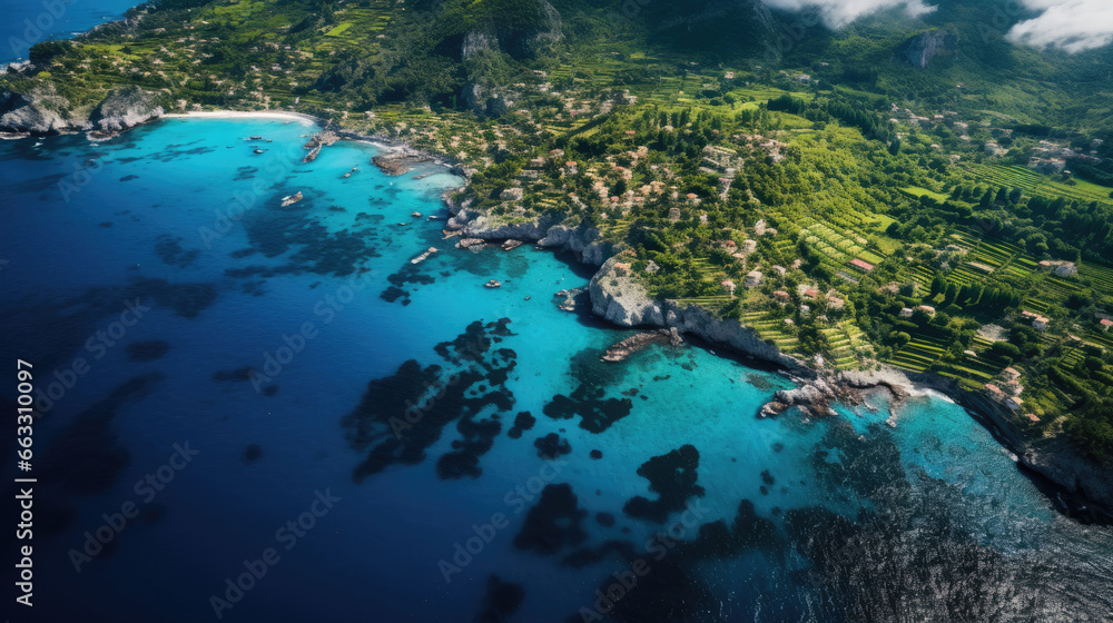 Fototapeta premium Colorful Villages & Azure Waters