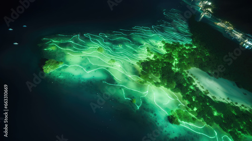 Bioluminescent Bay: Aerial View