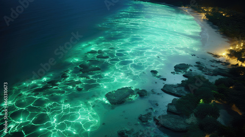 Aerial View of Bioluminescent Bay