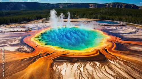 Emerald and Gold Rings Grand Prismatic Spring