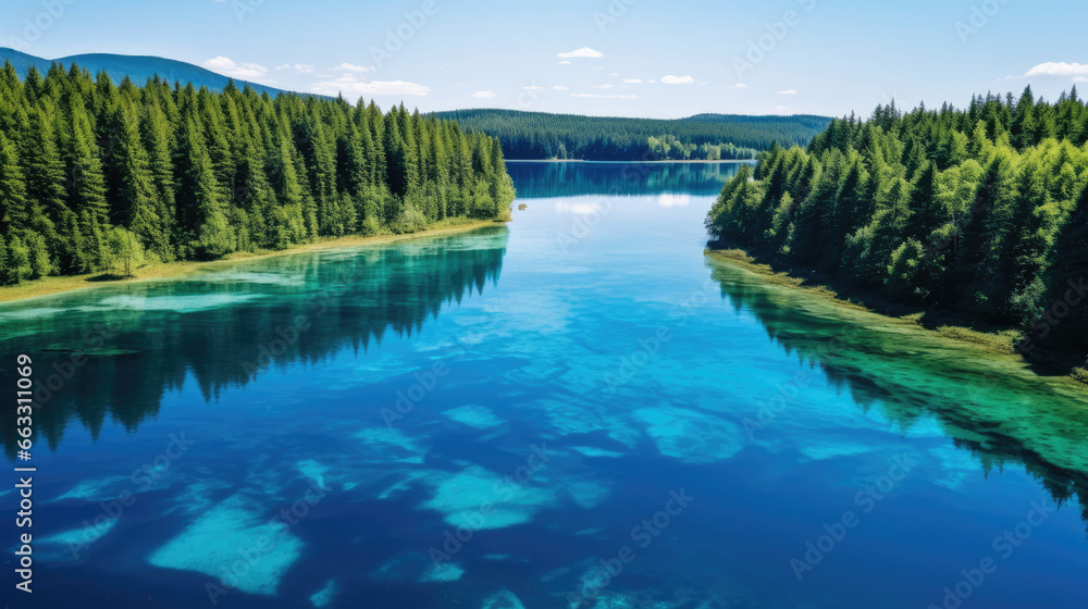 Surreal Landscape Blue Pond Surreal Landscape Blue Pond