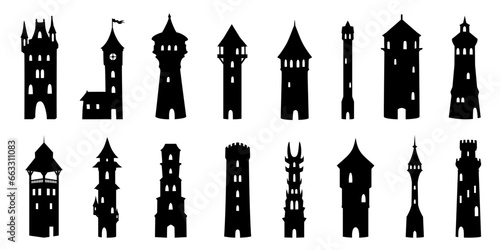 tower silhouettes on the white background volume 1