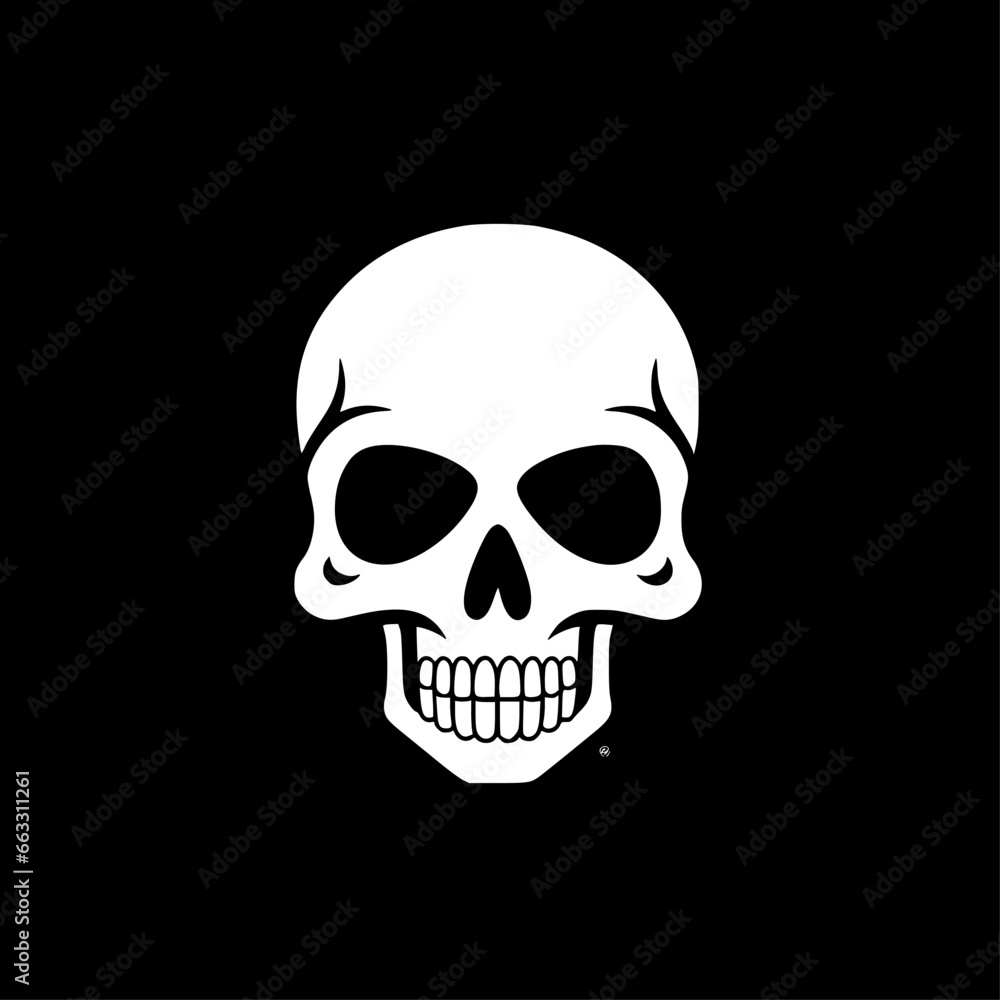 Skull | Black and White Vector illustration Skull | Black and White Vector illustration